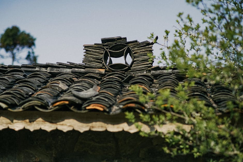 Close up of Damaged Tiles on Roof