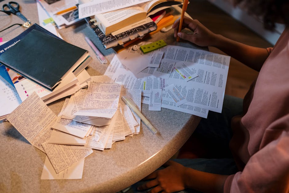 Student Preparing for a Test