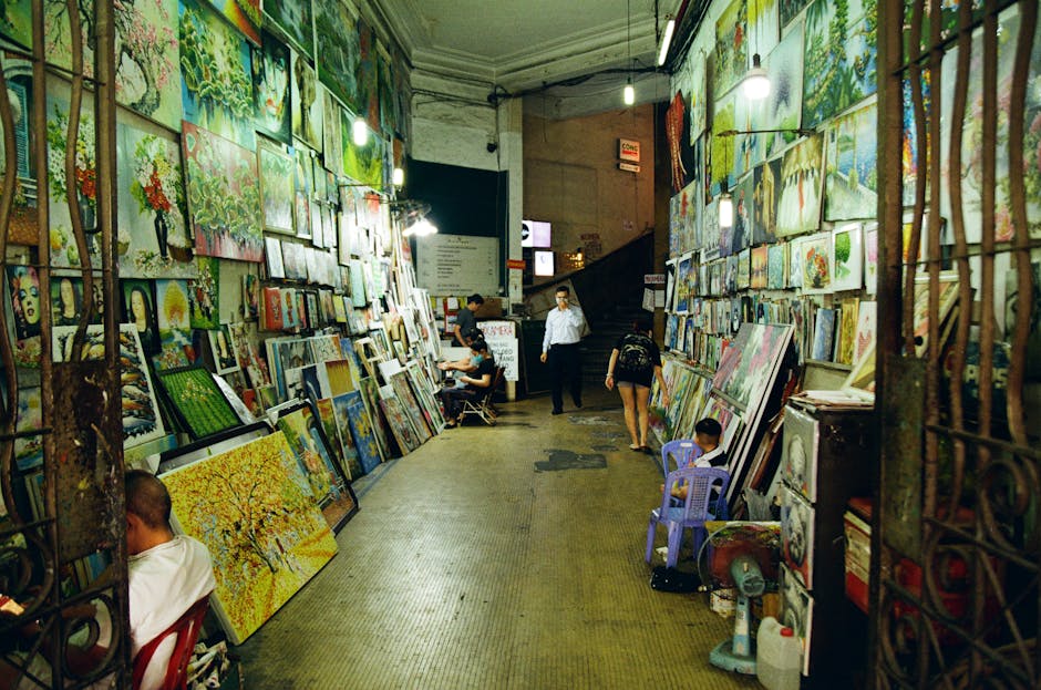 Corridor Walls with Amateur Paintings