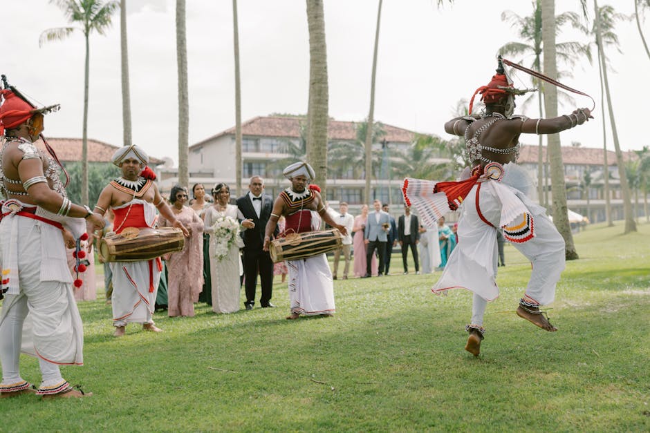 Wedding Ceremony with Traditonal Sri Lanka Music and Dance