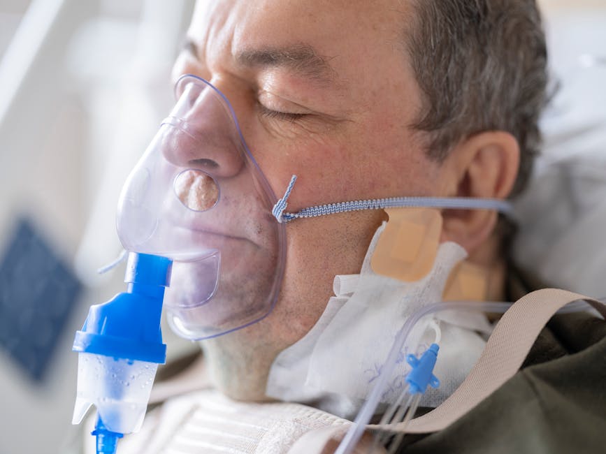 a patient in intensive care after heart surgery