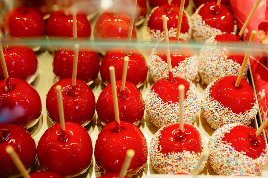 Candy Apples on Display