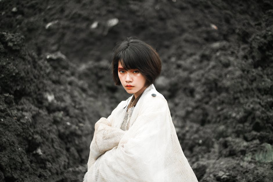 Photo Of Wearing White Scarf