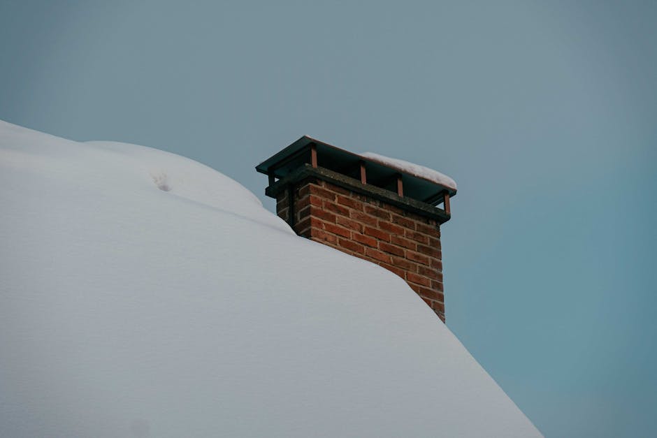 Ice dams forming due to snow buildup