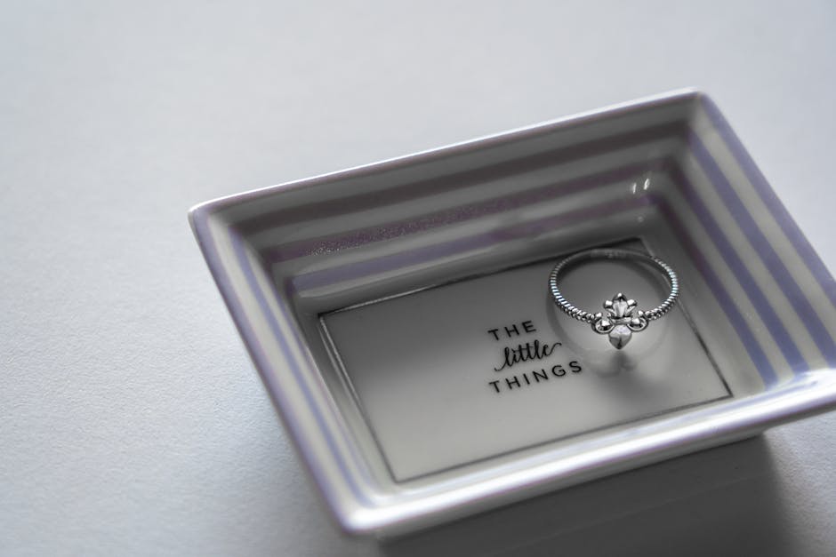 Silver Ring On Tray