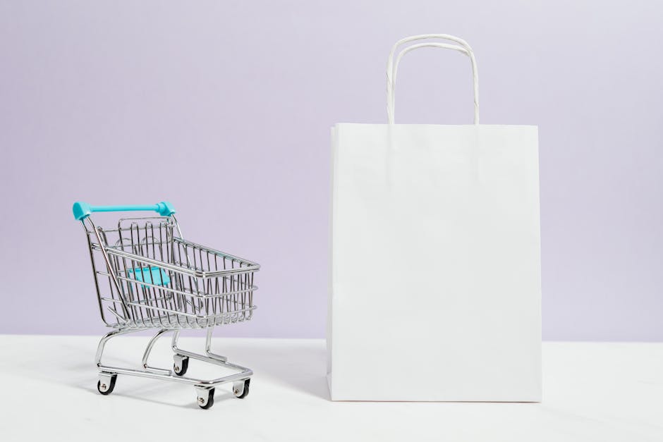 Push Cart and a White Paperbag