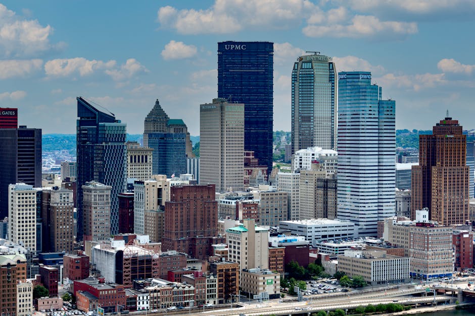 Aerial Photo of Pittsburgh Downtown Skyline