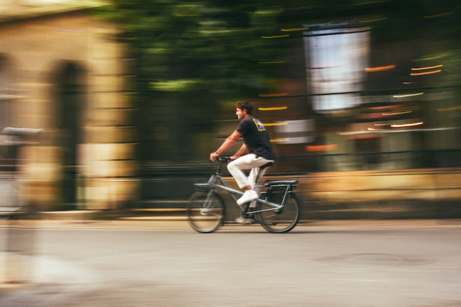 Man Riding Electric Bike