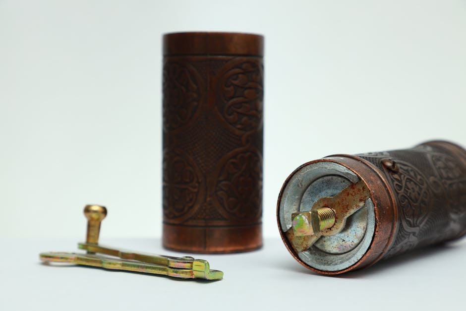 Close-Up of a Miniature Coffee and Spice Grinder