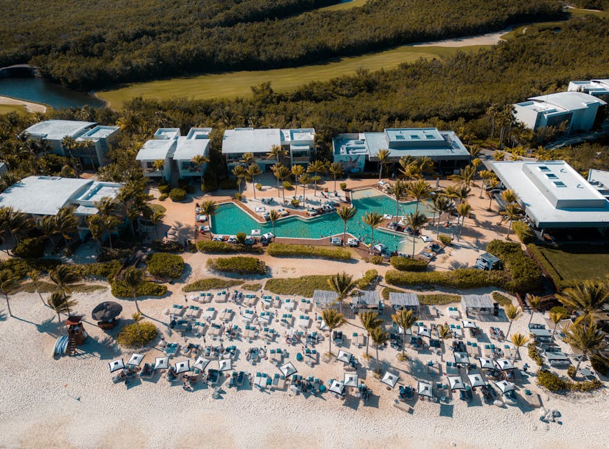 High Angle View of a Tourist Resort