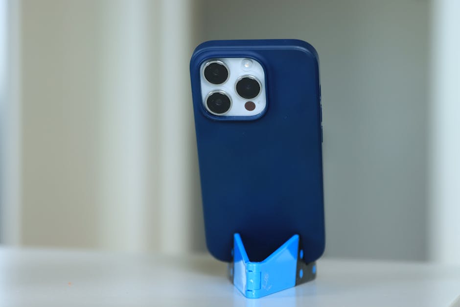 Smart Phone in Blue Case