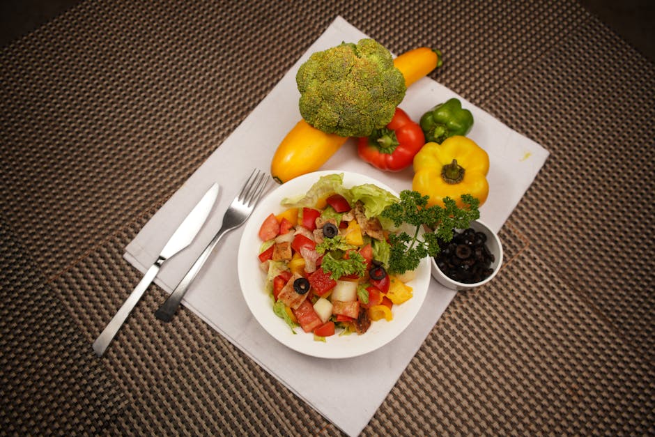 Bowl of Salad and Raw Vegetables