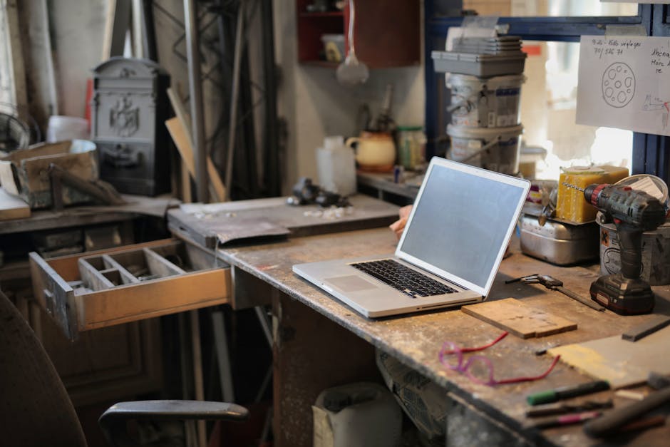 Computer Repair on bench