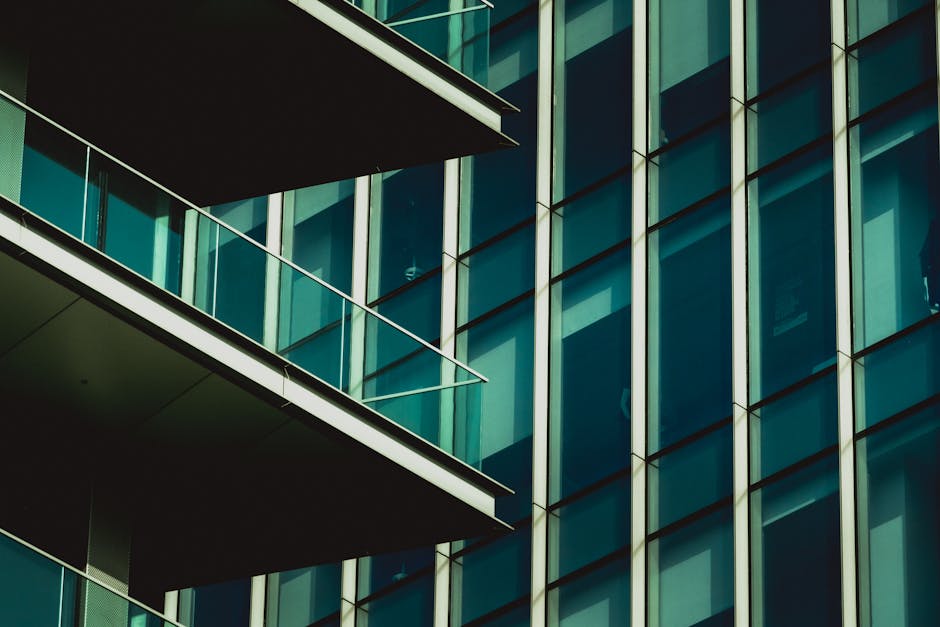 The building has balconies and windows