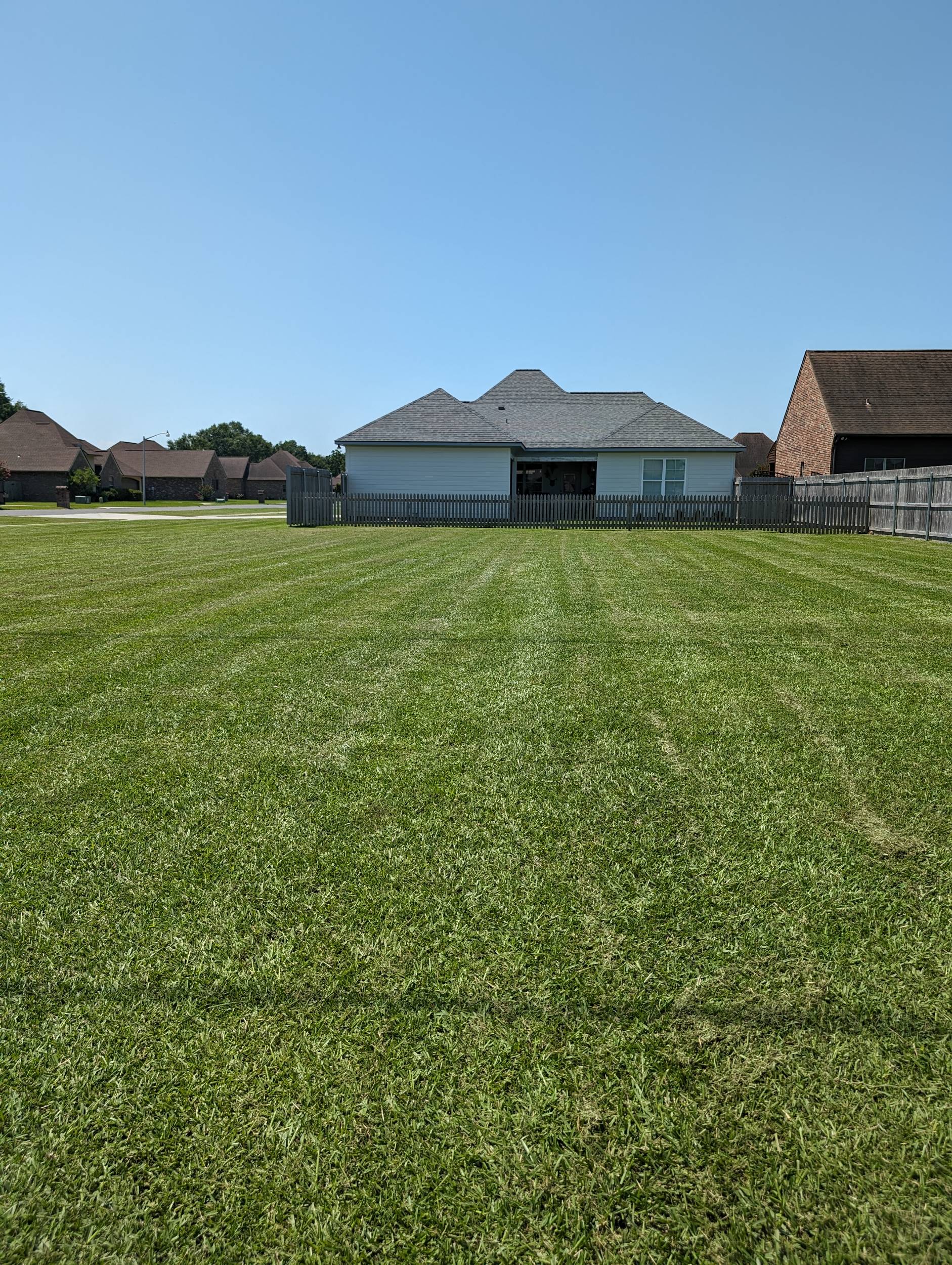 Full body of anonymous farmer with green grass lawn in hands covering body standing on meadow in countryside during work