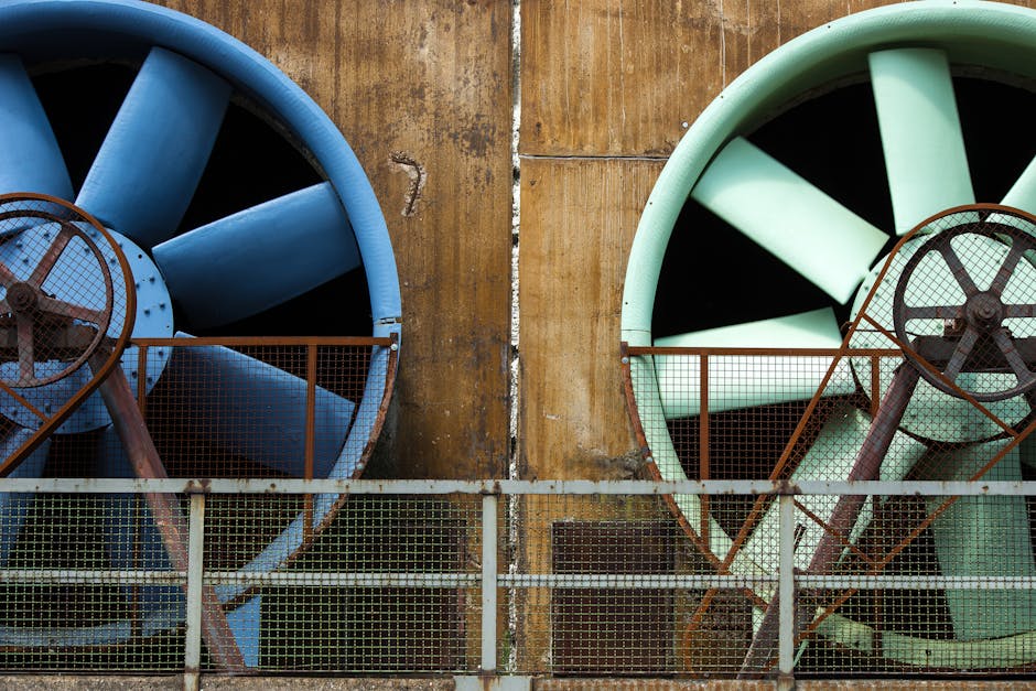 Massive Ventilators of Industrial Building