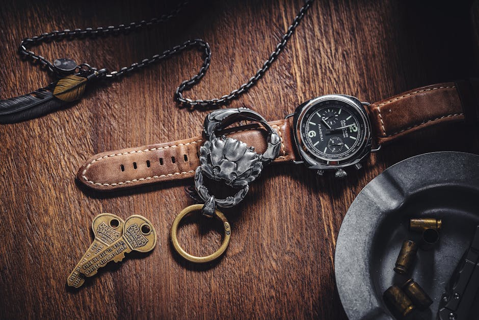 Still Life with Accessories on a Wooden Table