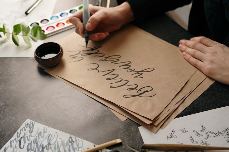 Person Doing Calligraphy