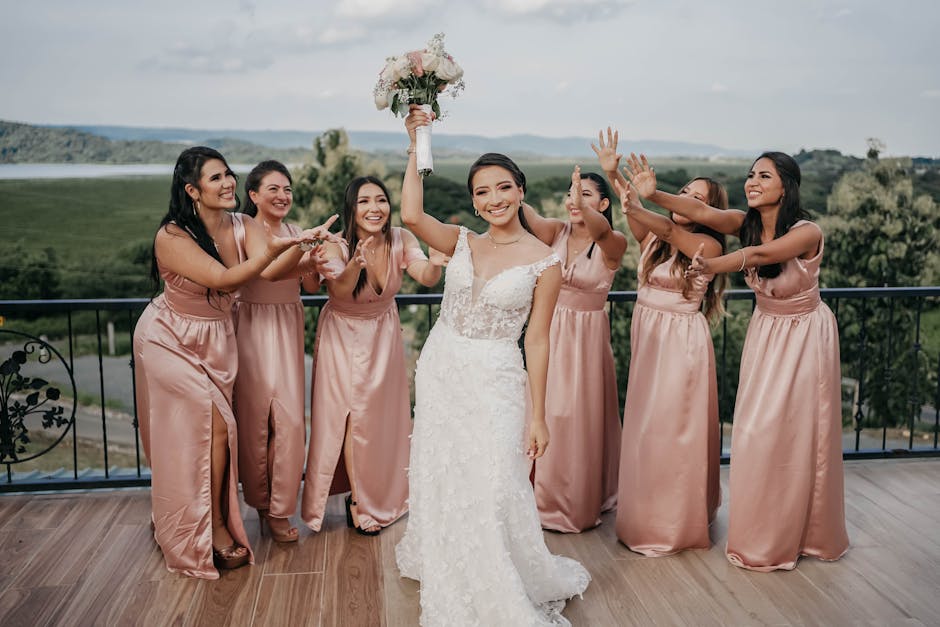 A Bride and Her Bridesmaids