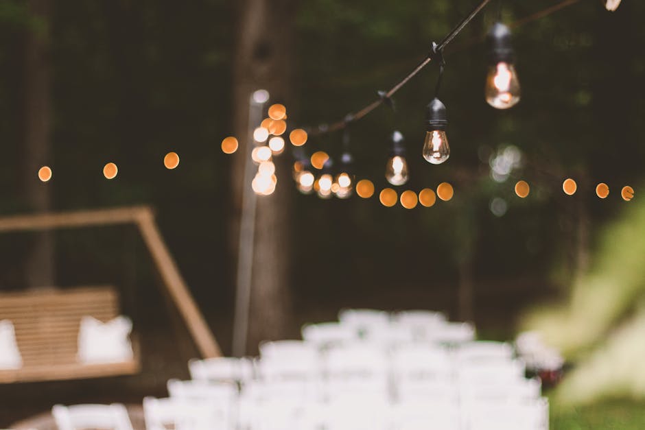 Selective Focus Photography of Turned-on String Lights