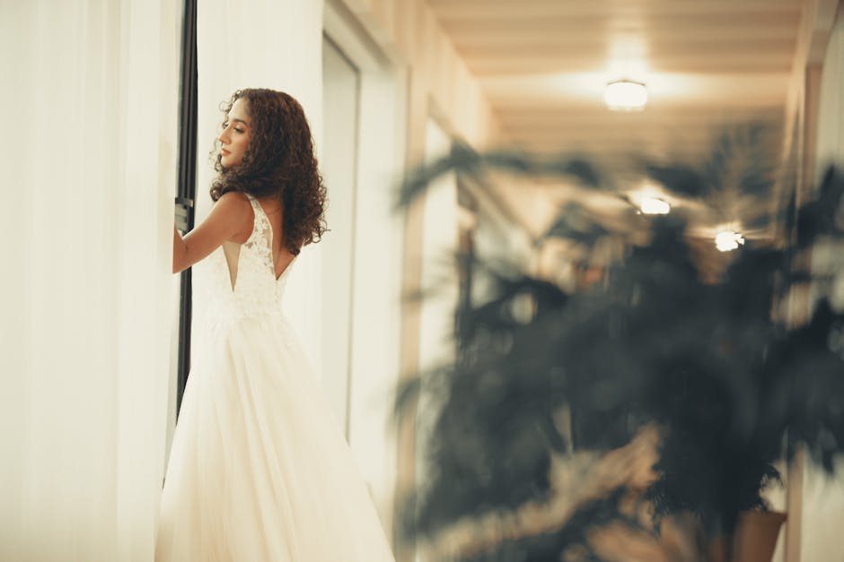 Bride in Wedding Dress Indoors