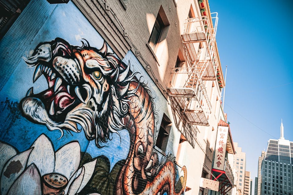 Brown Dragon Wall Paint