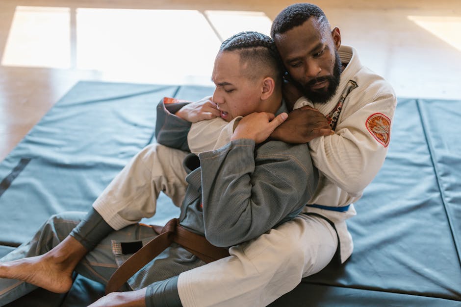 Martial Artists Fighting in Close-up Photography