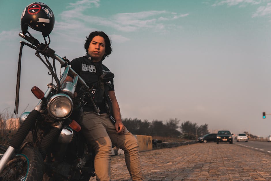 A Police Officer Patrolling a Highway