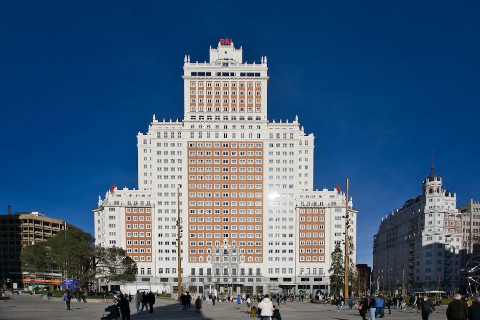 Hotel Riu Plaza Espana under a Blue Sky