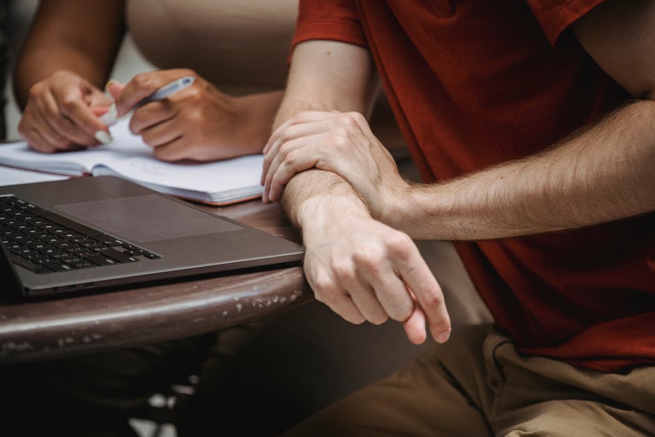 Unrecognizable multiethnic friends using laptop during online lesson