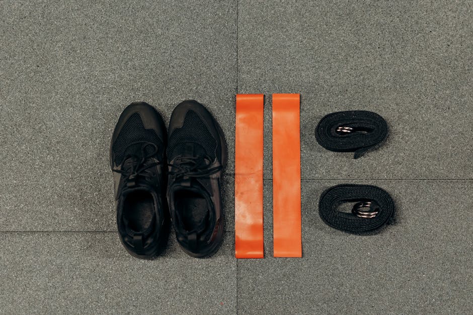 Black Sneakers On Gray Concrete