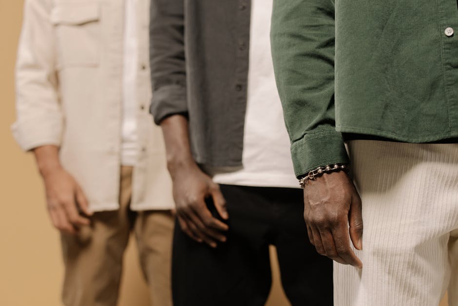 Men Posing in Studio