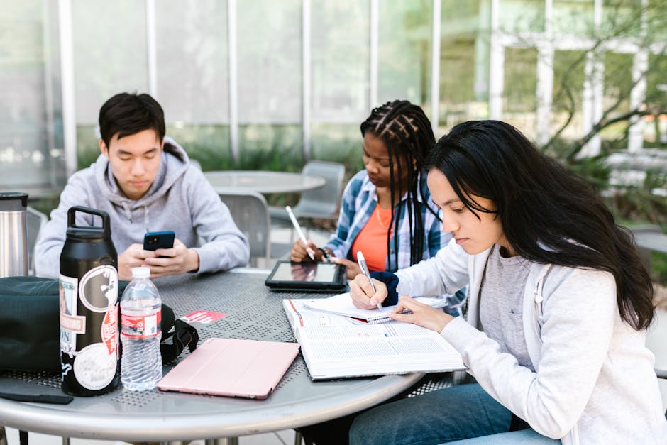 College Students Studying Together