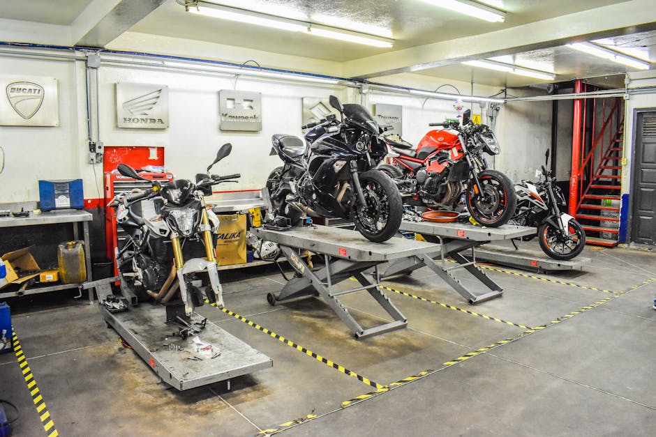 Motorcycles in the Garage