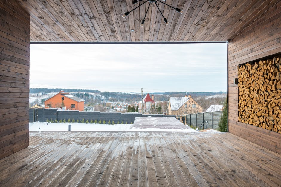 View of City from Wooden Deck