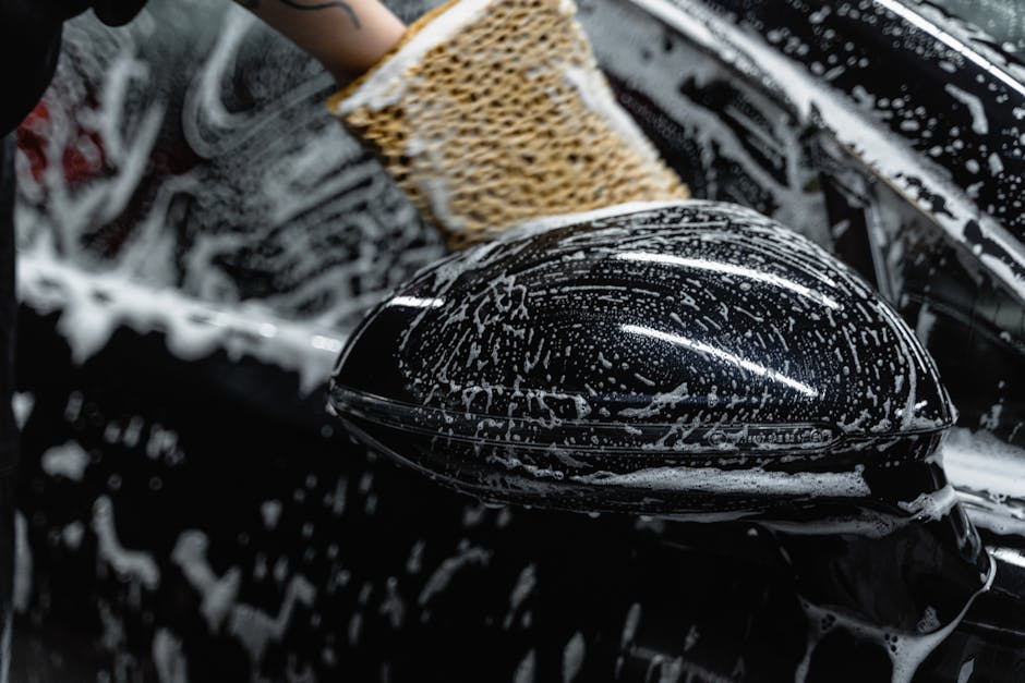 A Person Doing Carwash