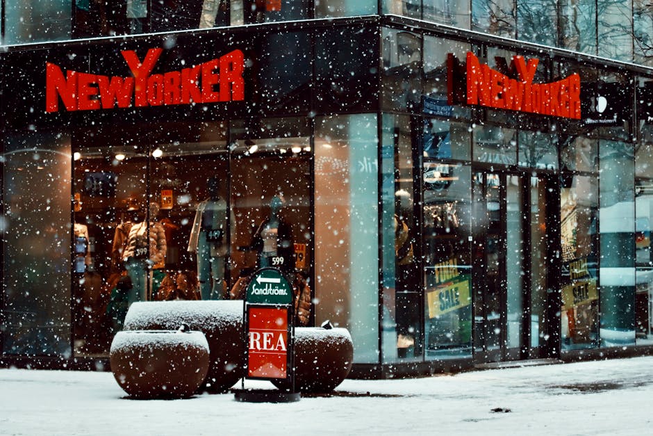 Clothing Store while Snowing using DTF Transfers