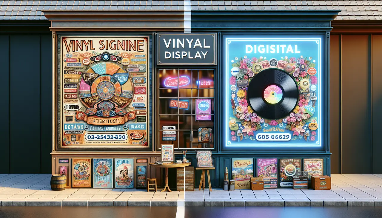 Vinyl Signage vs. Digital Displays: What’s Best for Your Artesia Business?