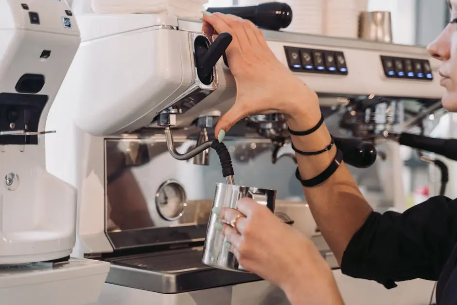 Person Holding White Coffee Maker