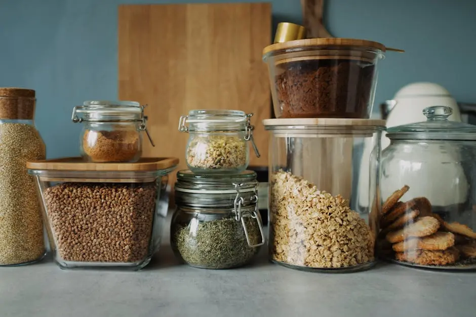 Clear Glass Jars With Brown Powder