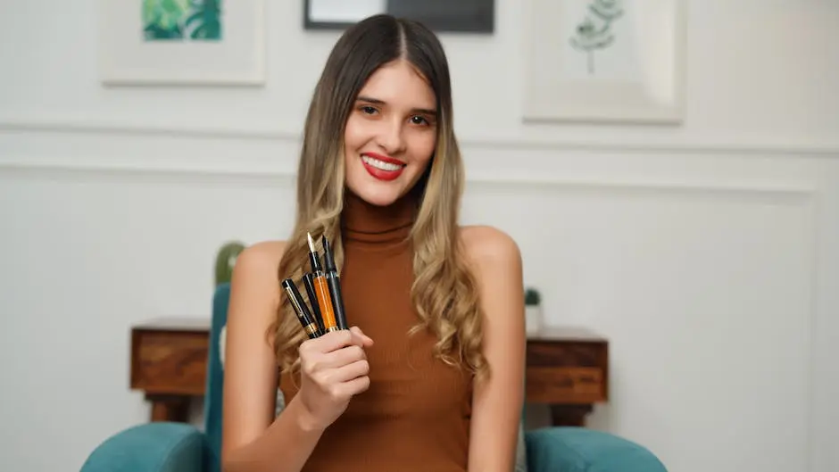 Woman Holding a Fountain Pens