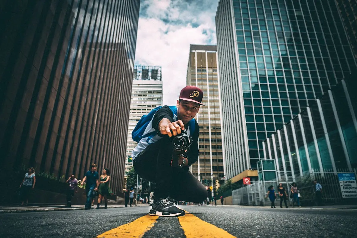 Portrait of Man on City Street