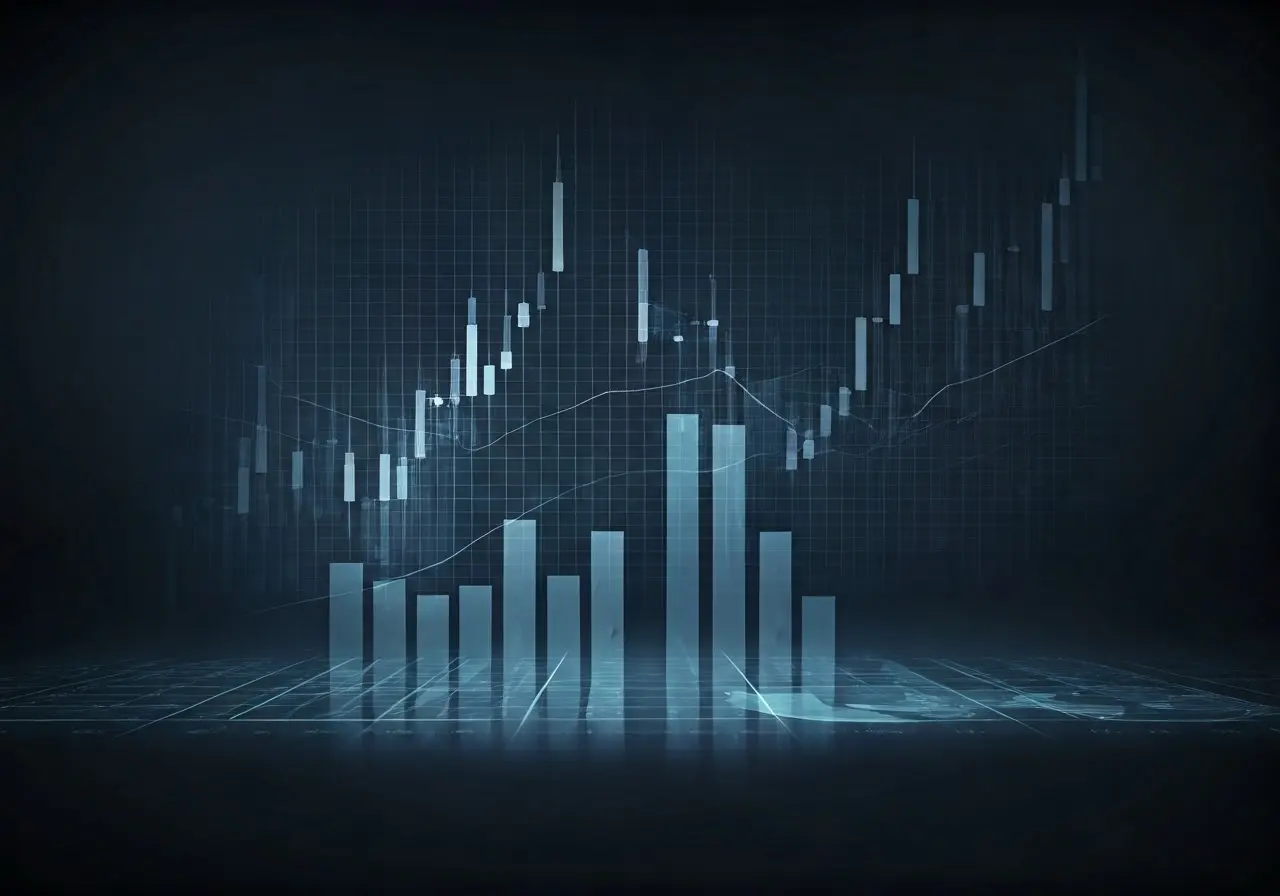 Abstract financial charts and graphs with a distressed business backdrop. 35mm stock photo