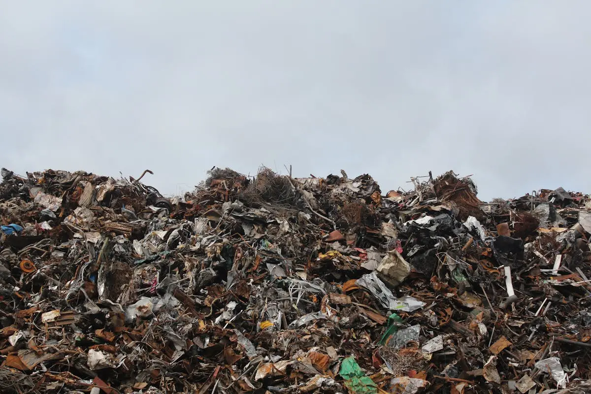 Dumpsite under Clear Sky