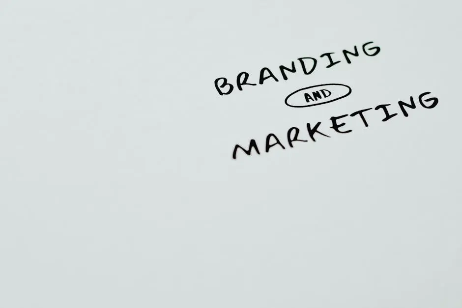 A minimalist image featuring the words ‘Branding’ and ‘Marketing’ on a white background, ideal for digital marketing themes.