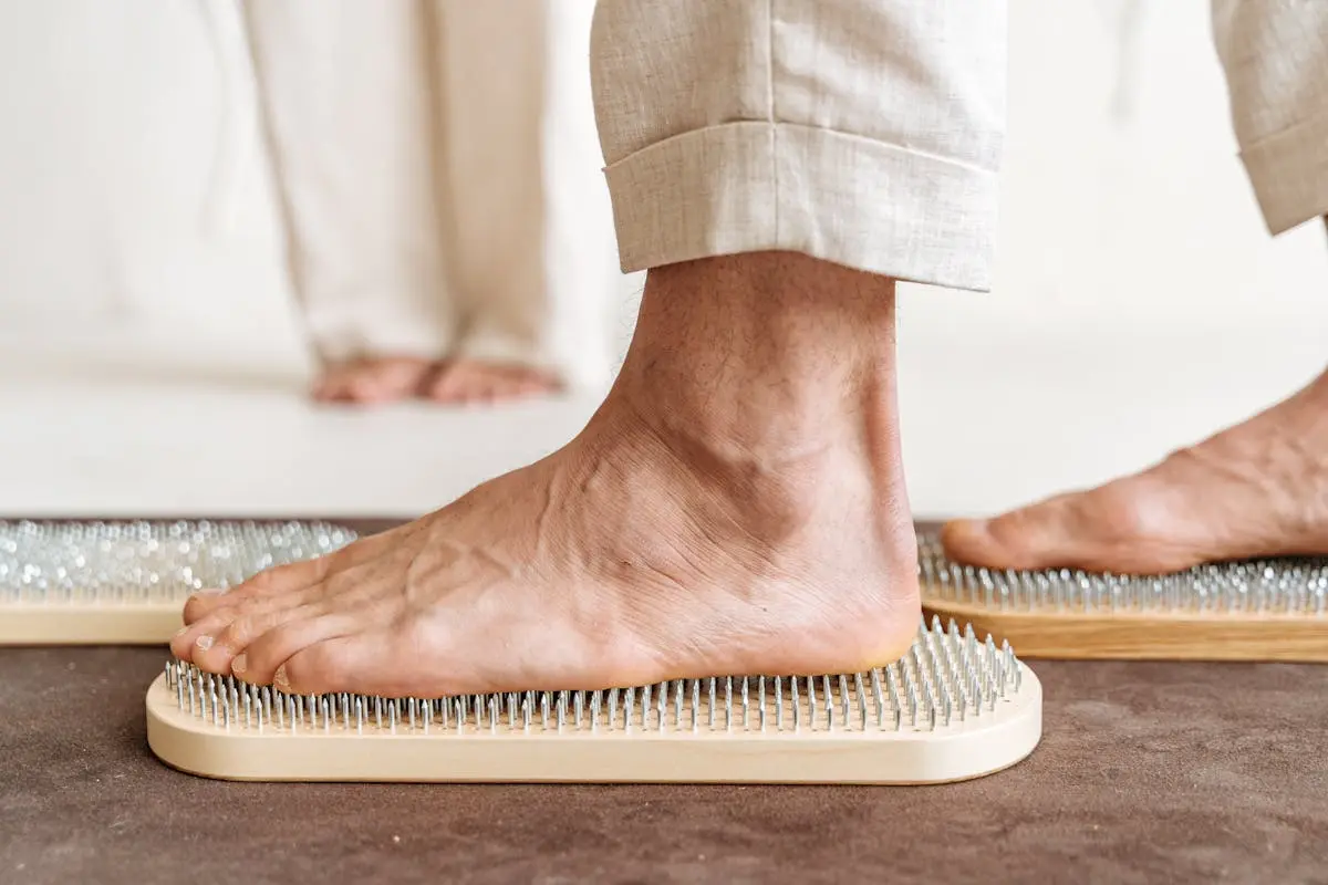 Close-Up Photo of a Person using Sadhu Board