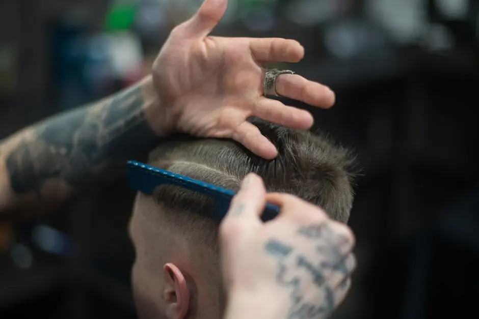 Person Combing Person’s Hair