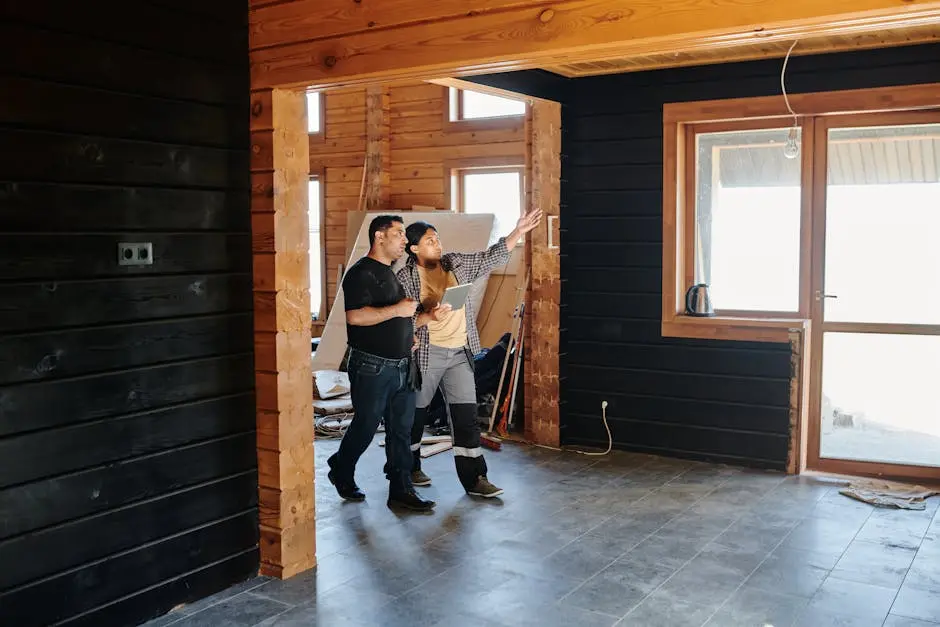 Two People Checking on a Construction Project