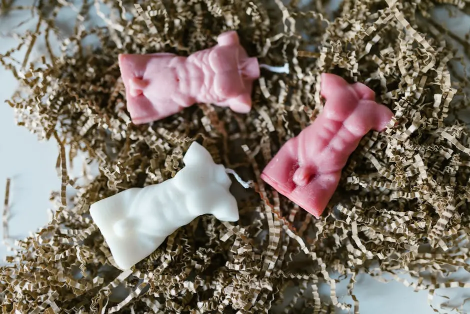 A Close-Up Shot of Body Shaped Candles