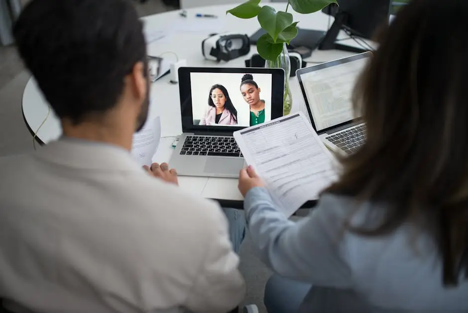 People Doing Online Job Interview